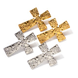 GOLD CROSS EARRING