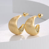 GOLD OVAL EARRINGS