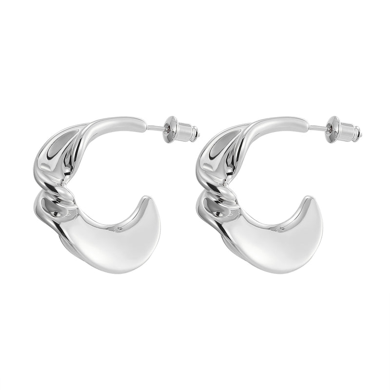 SILVER HOOP EARRINGS