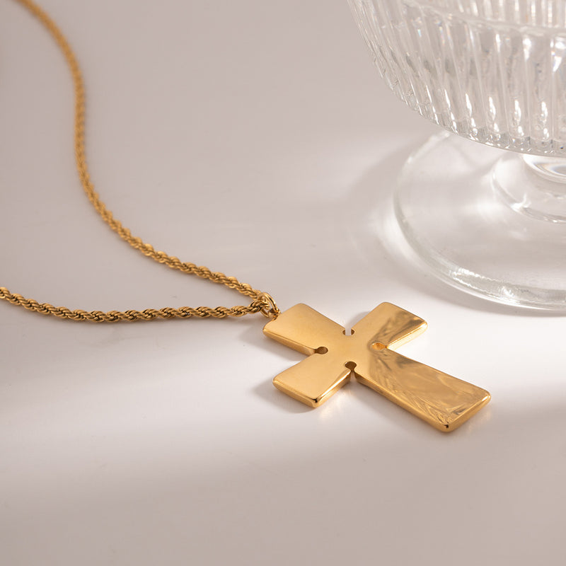 GOLD CROSS NECKLACE