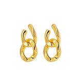 GOLD INTERLOCKING EARRINGS