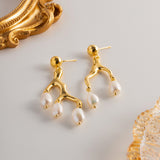 GOLD BRANCH EARRING