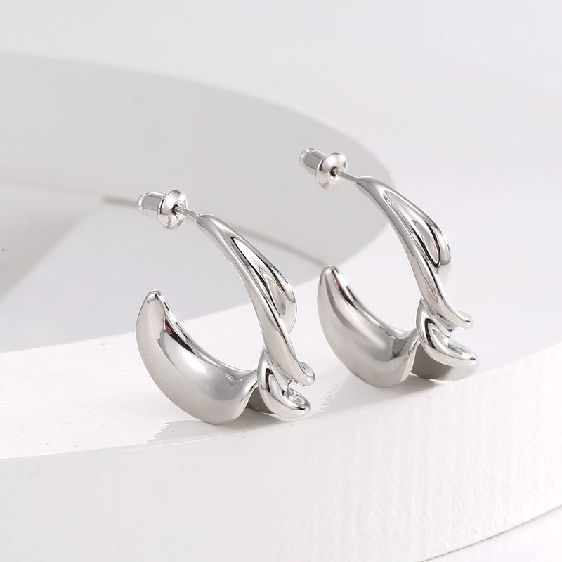 SILVER HOOP EARRINGS