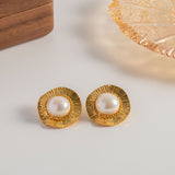 GLOD EYES PEARL EARRING