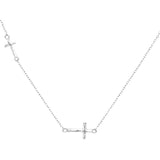 SILVER CROSS NECKLACE