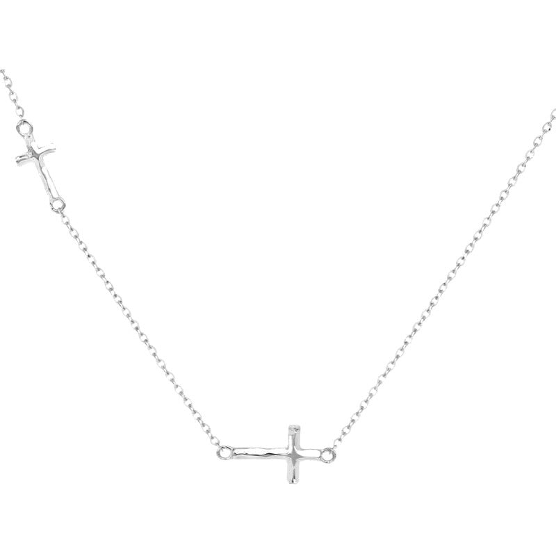 SILVER CROSS NECKLACE