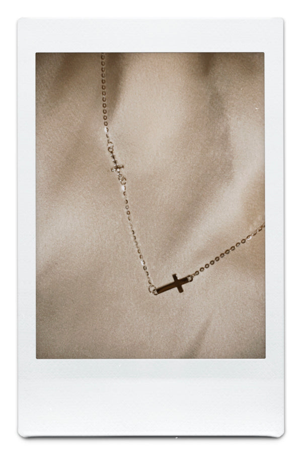 SILVER CROSS NECKLACE