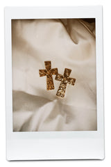 GOLD CROSS EARRING